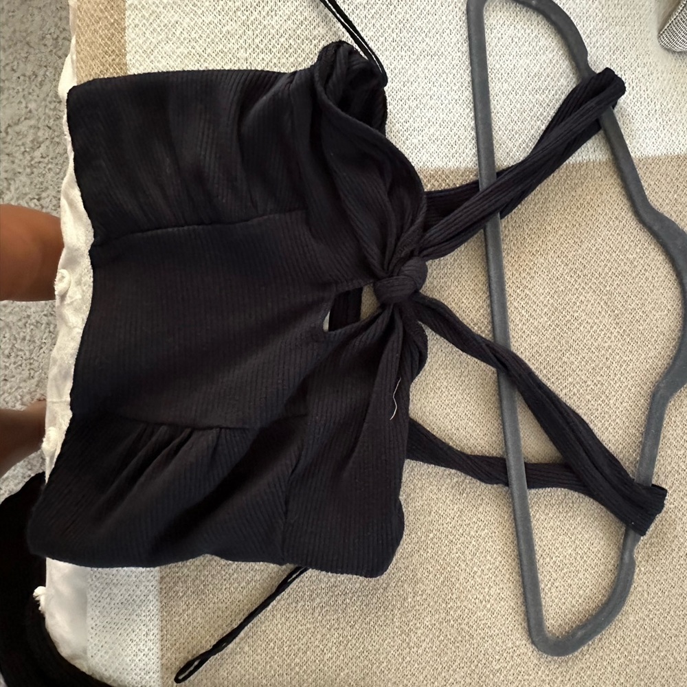 Urban outfitters black halter top